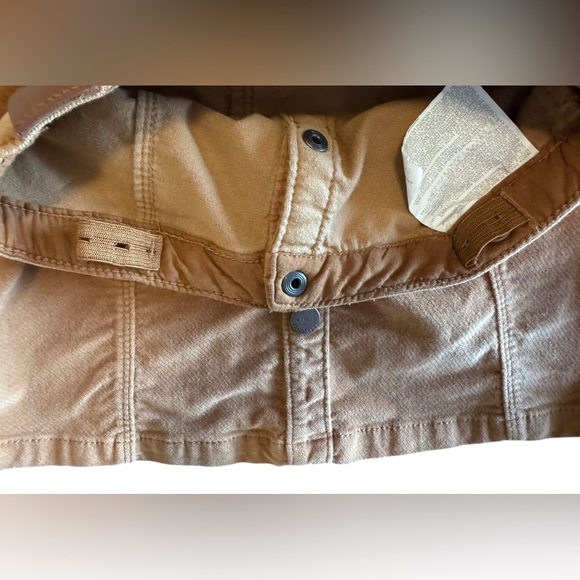 Zara Girls Caramel Button Front Mini Skirt Velvet - Size 6 - Picture 4 of 10